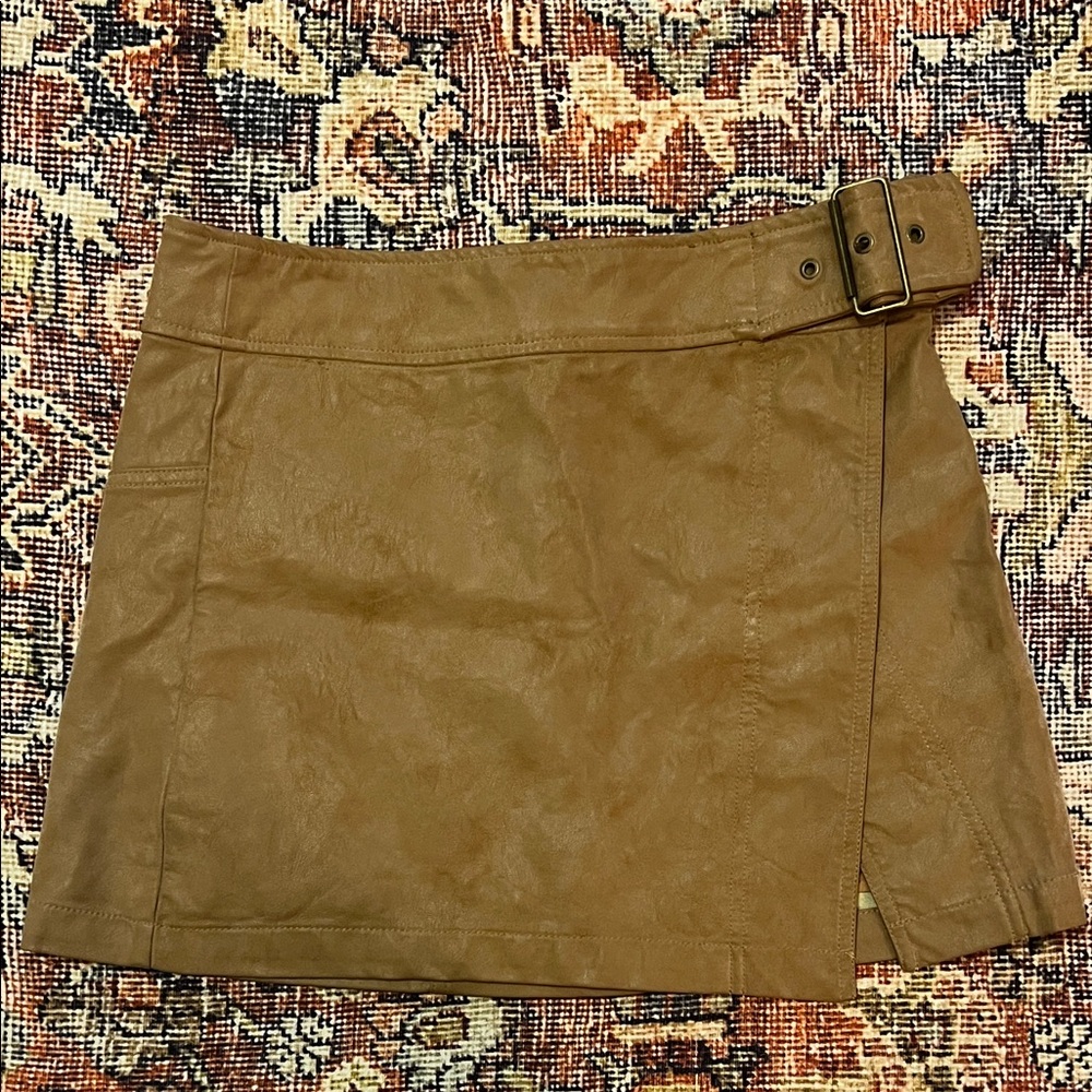 Free People Brown Mini Skirt